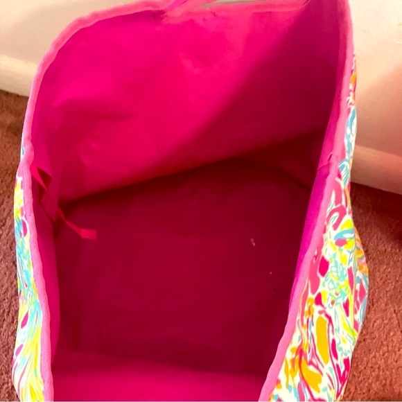 Lilly Pulitzer Beach Pool bundle Beach bag waterproof frisbee and cinch pouch 3p - Picture 5 of 9